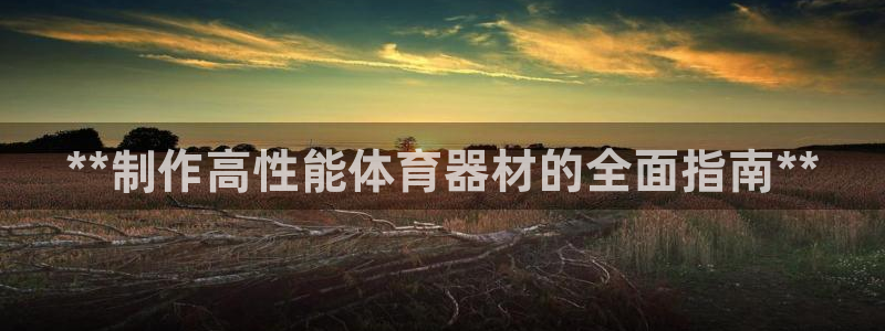 富联平台总代：**制作高性能体育器材的全面指南**