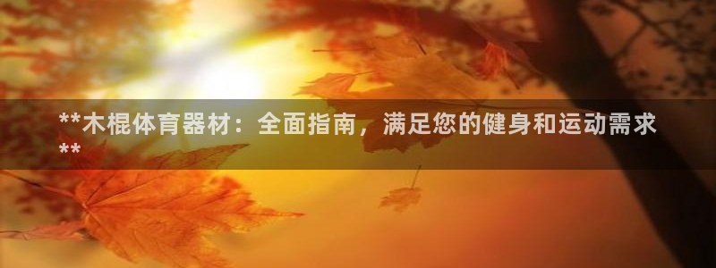 富联官网注册：**木棍体育器材：全面指南，满足您的健