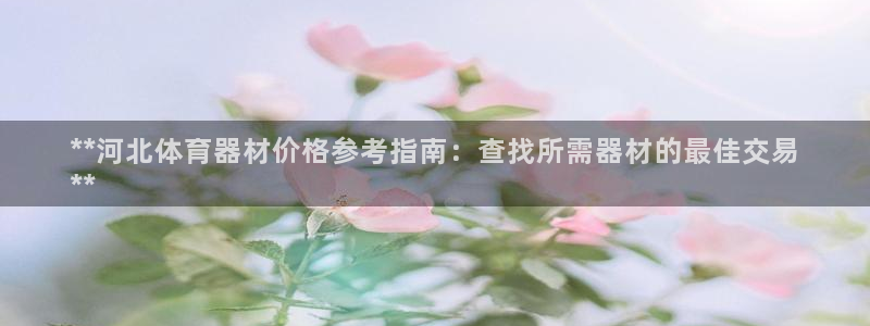 富联娱乐察7O777：**河北体育器材价格参考指南：