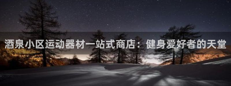 富联地产怎么样：酒泉小区运动器材一站式商店：健身爱好