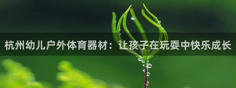 富联平台登录注册流程：杭州幼儿户外体育器材：让孩子在